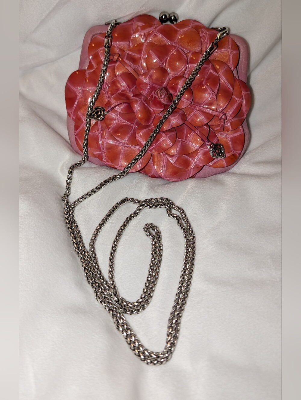 Brighton Rosalie Kiss Lock Mini Crossbody Bag VGUC Pink